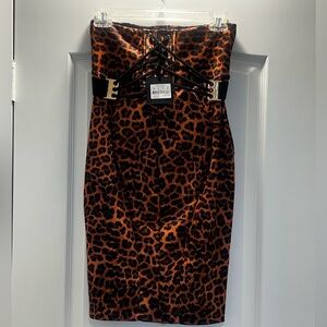 Honey Birdette Chastity Jaguar skirt with Bra & Accessories